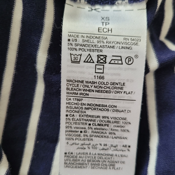 Xs - Old Navy - Maxi striped dress Navy blue white - Picture 13 of 14